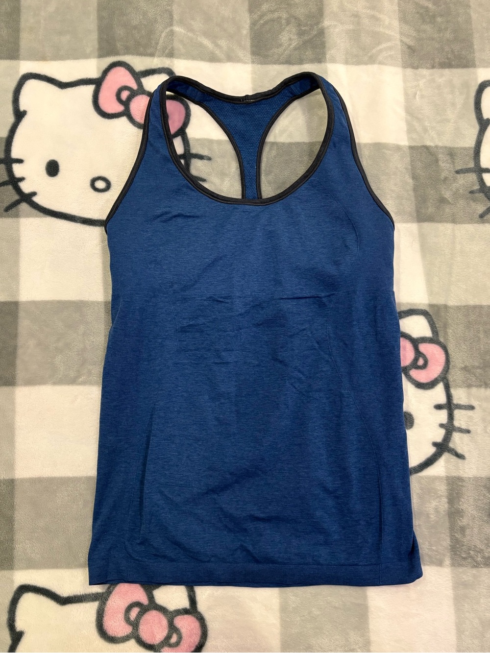 Lululemon Blue Racerback Athletic Tank Top Mesh Back